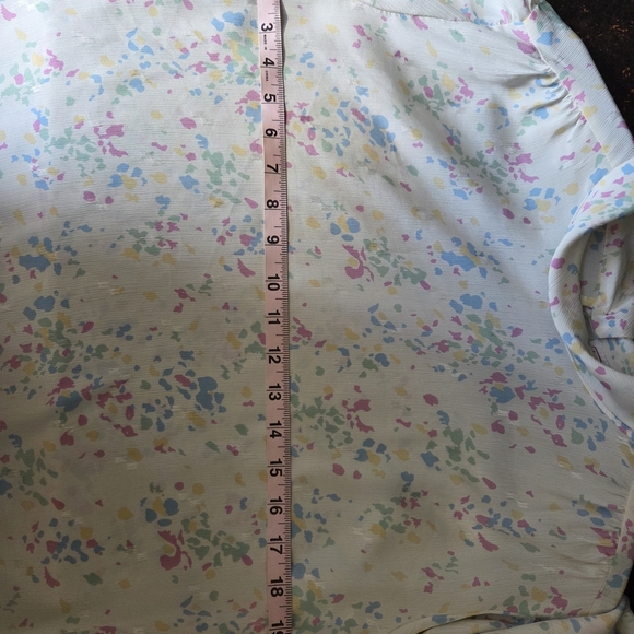 Arabella Blake London New York Vintage Pastel Print Women's Blouse - Picture 7 of 9
